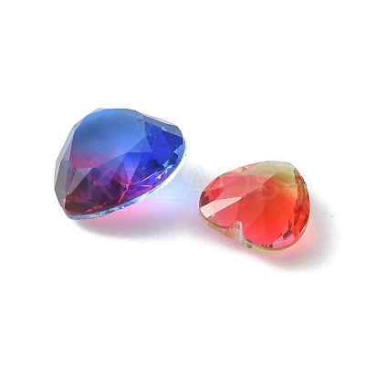 10Pcs 2 Style Faceted K9 Glass Rhinestone Cabochons GGLA-FS0001-02-1