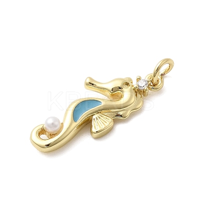 Brass Micro Pave Cubic Zirconia Pendants KK-A278-04G-02-1