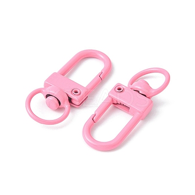 Spray Painted Eco-Friendly Alloy Swivel Snap Hooks Clasps PALLOY-YW0001-27-1