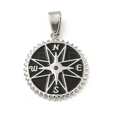 304 Stainless Steel Enamel Pendants STAS-F307-30P-1