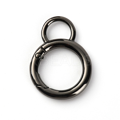 (Clearance Sale)Zinc Alloy Spring Gate Ring Clasps PALLOY-WH0085-43D-1