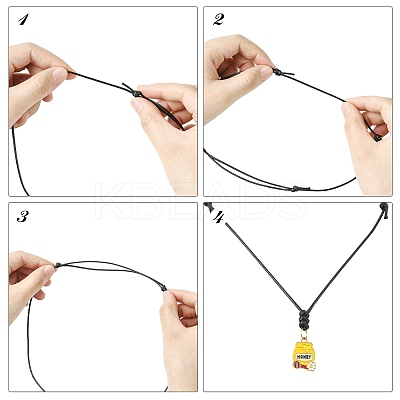 20Pcs 2 Colors Waxed Polyester Cord Necklaces Making NJEW-FS00015-1