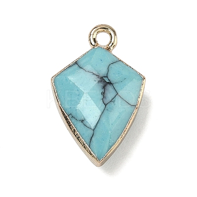 Synthetic Turquoise Pendants G-K422-01G-12-1