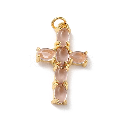 Rack Plating Brass Micro Pave Cubic Zirconia Pendants LS-KK-A160-02G-1
