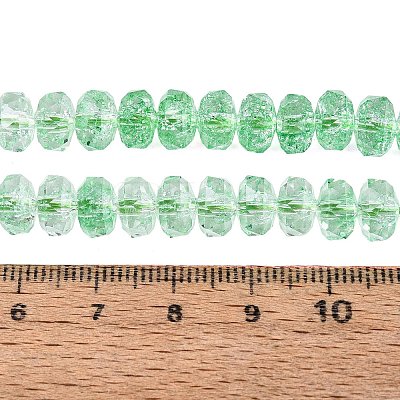 Crackle Transparent Glass Beads Strands GLAA-N068-03A-05-1