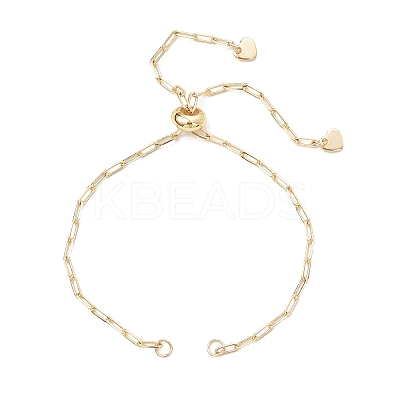 Soldered Brass Paperclip Chain Slider Bracelet Making AJEW-JB01556-1