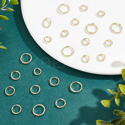 30Pcs 3 Style Brass Bead Frames KK-BBC0003-84-1