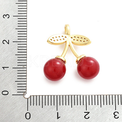 Brass Micro Pave Cubic Zirconia Pendants KK-H073-03G-1