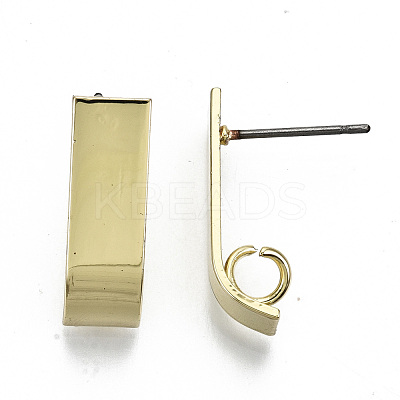 Rack Plating Iron Stud Earring Findings IFIN-N008-006-RS-1