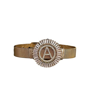 Brass Micro Pave Clear Cubic Zirconia Bangles for Women FS-WGA7409-01-1