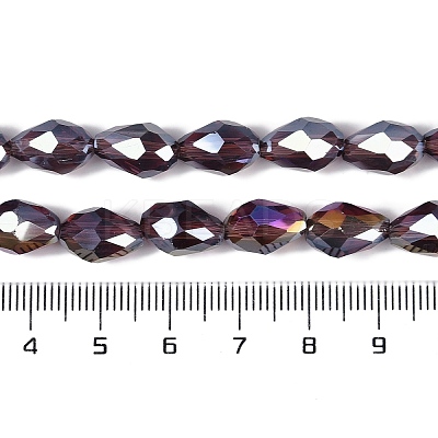 Transparent Electroplate Glass Beads Strands EGLA-N013-T4mm-B03-1