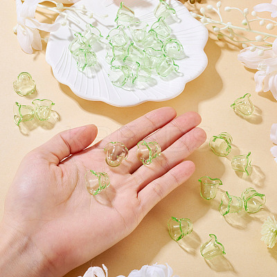 30Pcs Acrylic Bead Caps for Wind Chimes Making TACR-TA0001-69A-1