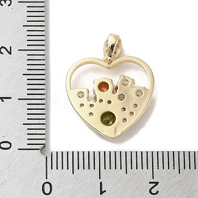 Brass Cubic Zirconia Pendants KK-M275-62G-1