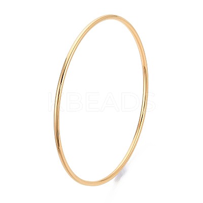 304 Stainless Steel Plain Bangles For Women BJEW-N033-02G-1
