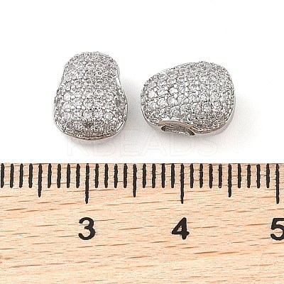 Brass Micro Pave Clear Cubic Zirconia Pendants KK-Q816-08P-1