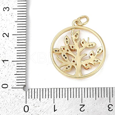 Rack Plating Brass Micro Pave Cubic Zirconia Pendants LS-KK-H509-19G-02-1