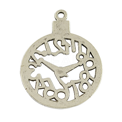 Alloy Clock Pendants LS-TIBEP-24057-AS-NR-1