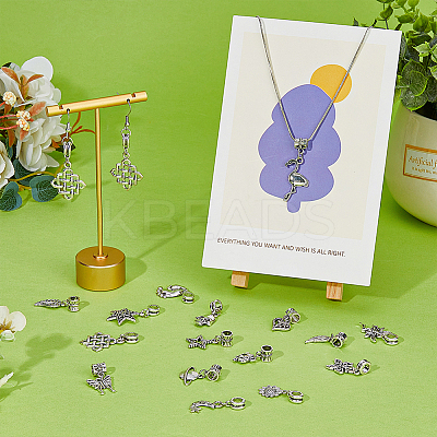 72pcs 18 styles Alloy European Dangle Charms FIND-FH0008-45-1