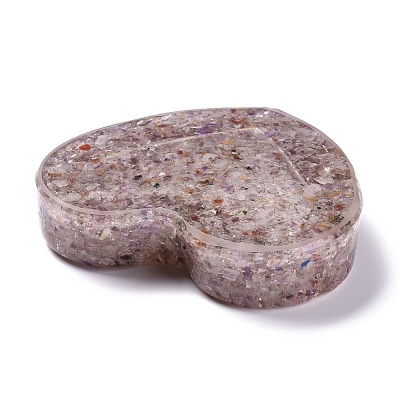 Resin with Natural Other Quartz Chip Stones Ashtray DJEW-F015-03E-1