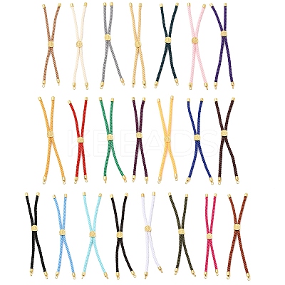 Twisted Nylon Cord Silder Bracelets X-DIY-B066-03G-1