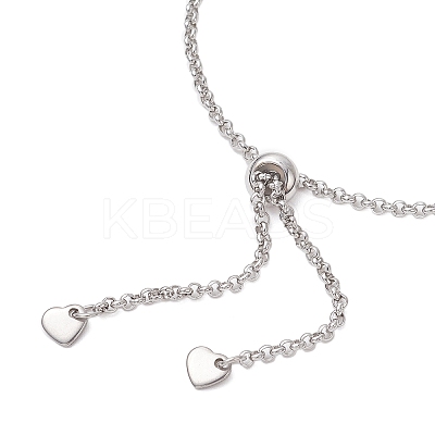2MM 304 Stainless Steel Rolo Chain Slider Bracelet Making AJEW-JB01406-1