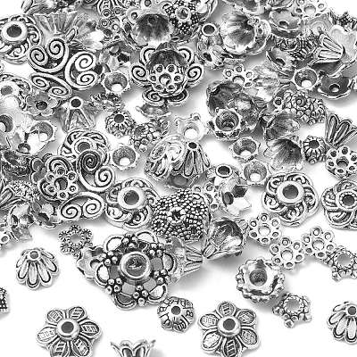 30G Tibetan Style Alloy Flower Bead Caps Sets TIBE-YW0001-30-1