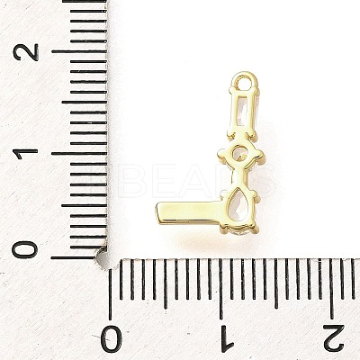 Brass Micro Pave Cubic Zirconia Pendants KK-M310-01G-12-1