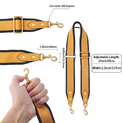 Polyester Adjustable Crossbody Long Purse Straps FIND-WH0126-191A-1