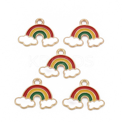Alloy Enamel Pendants ENAM-N055-009A-NR-1