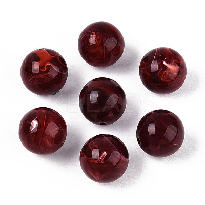 Round Acrylic Imitation Gemstone Beads X-OACR-R029-16mm-05A-1
