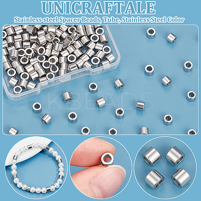 150Pcs 304 Stainless steel Spacer Beads STAS-UN0057-66-1
