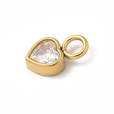 Ion Plating(IP) 304 Stainless Steel with Rhinestone Charms X-STAS-G351-14G-02-1