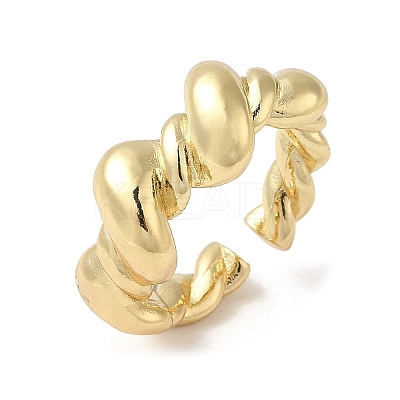 Brass Open Cuff Rings RJEW-Q778-29G-1