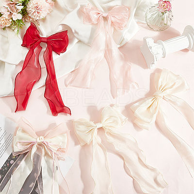 5Pcs 5 Colors Cloth Bowknot Hair Barrettes PHAR-SP0001-14-1