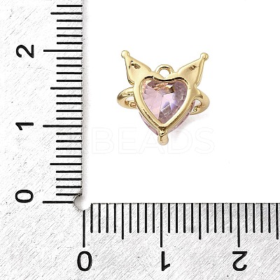 Brass Micro Pave Cubic Zirconia Pendants KK-A275-17C-G-1