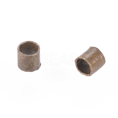 1700pcs 1.5mm Brass Tube Crimp End Beads X-E001-NFAB-1