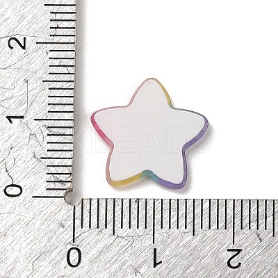 Rainbow Color Style Acrylic Plastic Cabochons X-OACR-R269-05B-1
