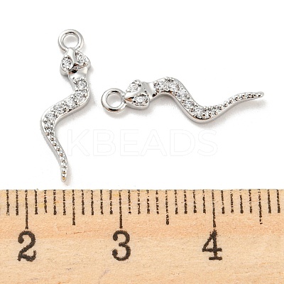 Brass Micro Pave Cubic Zirconia Pendants KK-E090-03P-1