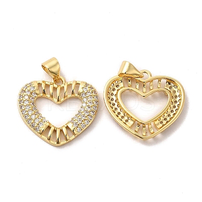 Brass Micro Pave Cubic Zirconia Pendants KK-A180-15G-1