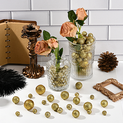 160Pcs 10 Styles Glitter Craft Foam Balls DIY-SP0005-58B-1