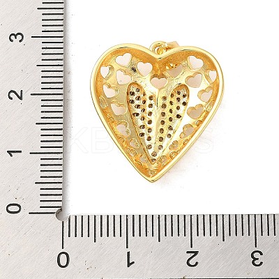 Mother's Day Brass Micro Pave Clear Cubic Zirconia Pendants FIND-Z041-20D-1