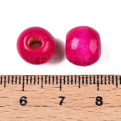 Dyed Natural Wood Beads WOOD-Q006-10mm-11-LF-1