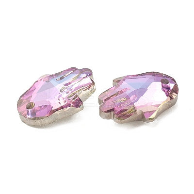 Electroplate Glass Pendants GLAA-A008-01-1