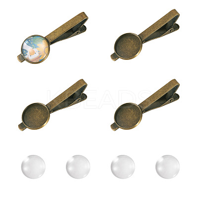 4Pcs Alloy Brooch Cabochon Settings FIND-TA0007-83B-1