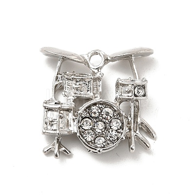 Rack Plating Alloy Rhinestone Pendants ALRI-M006-10P-1