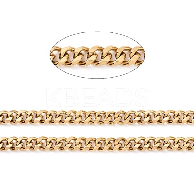 304 Stainless Steel Cuban Link Chains CHS-P007-04G-1