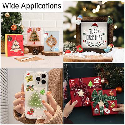 48Pcs 24 Styles Christmas Theme Opaque Resin Cabochons RESI-CJ0004-82-1