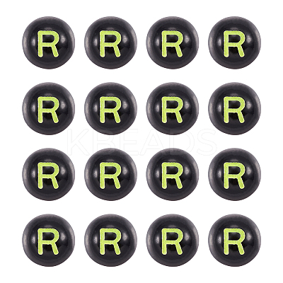 Black Craft Acrylic Beads SACR-TAG0001-02-1