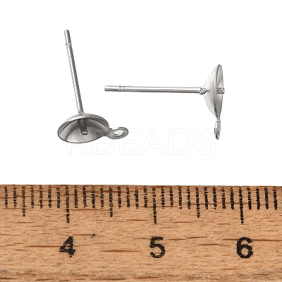 Anti-Tarnish 304 Stainless Steel Stud Earring Findings STAS-P370-02D-P-1