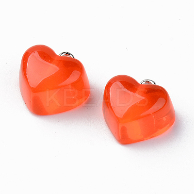 Transparent Resin Pendants RESI-R429-30A-1